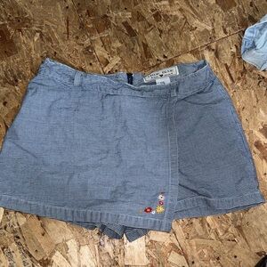 True Blue Light Blue Gingham Skort